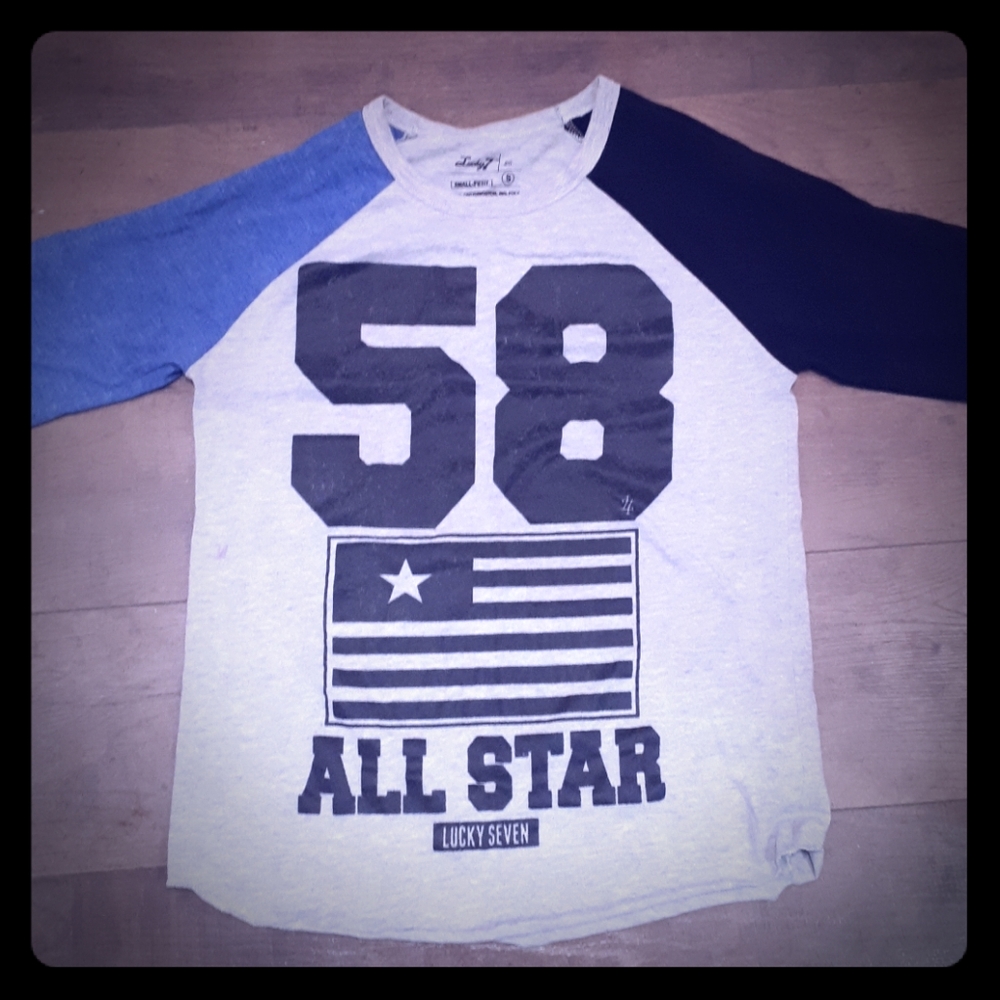 All star lucky 7 longsleve shirt, WORN TWICE.